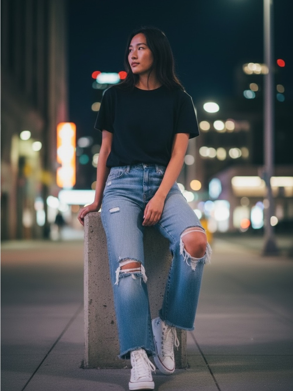 Old Navy Light Blue Distressed Boyfriend Jeans
